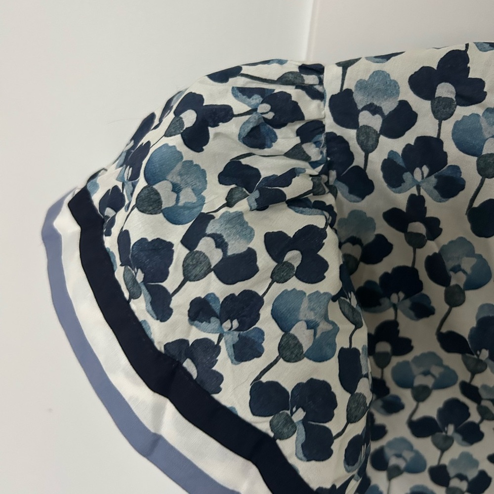 Entro Blue and White Patterned Blouse - Picture 6 of 7